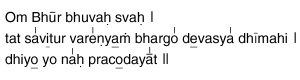 Om bhur bhuvah Text